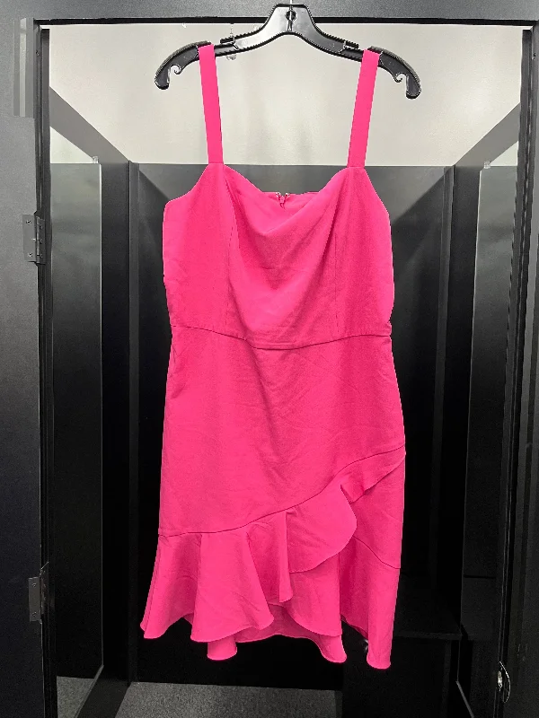 Pink Dress Party Midi Bcbg, Size Xl Comfortable Stretch Midi Dress