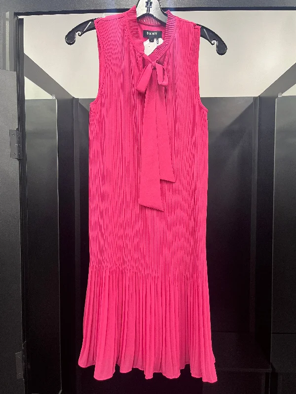Pink Dress Party Midi Dkny, Size S Trendy Knit Midi Dress