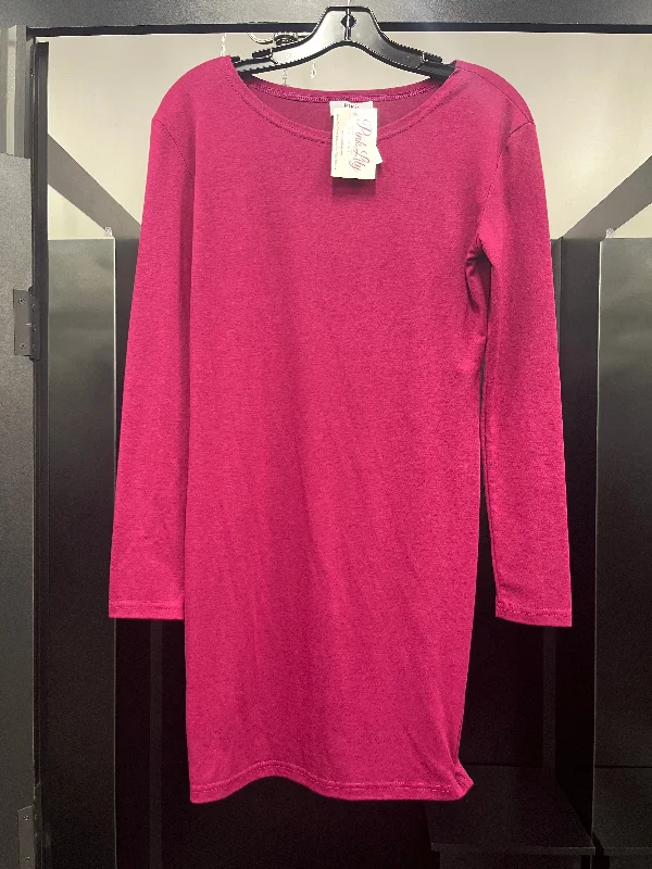 Plum Dress Casual Midi Piko, Size M Stylish Off-Shoulder Ruffle Dress