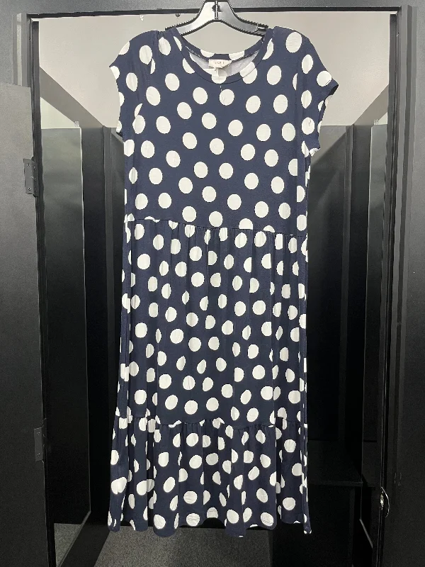 Polkadot Dress Casual Midi Loft, Size Petite   Small Chic Bohemian Midi Dress