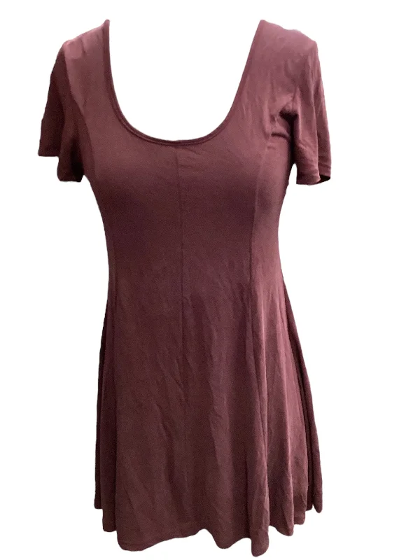 Purple Dress Casual Midi Alya, Size M Stylish Off-Shoulder Ruffle Dress