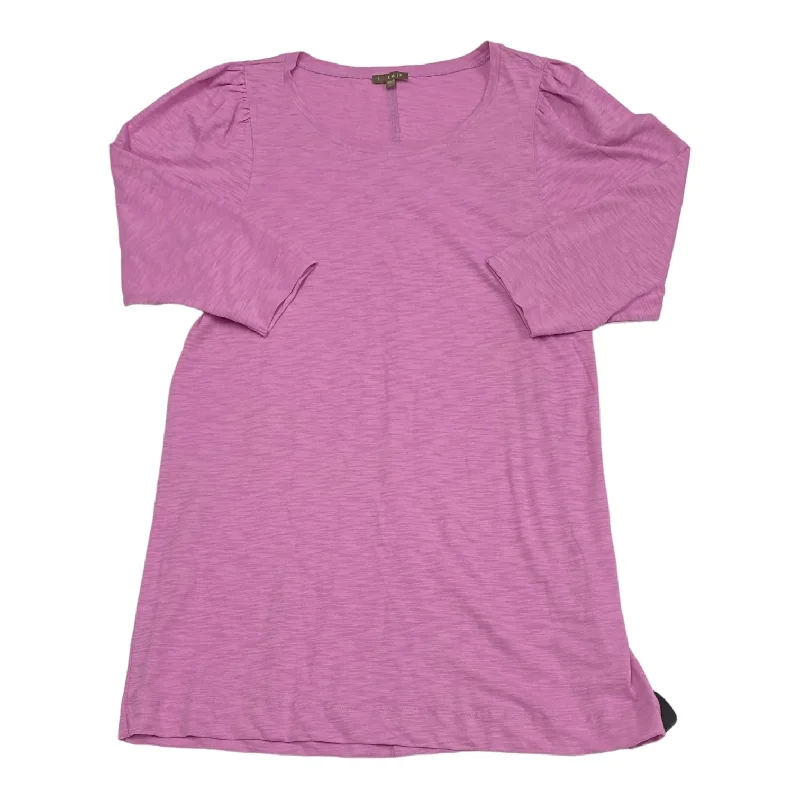 Purple Dress Casual Midi Lilla P, Size L Trendy Flared Sleeve Midi Dress