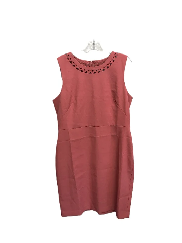 Red Dress Casual Midi By Loft, Size: Xl Fashionable Fitted Midi Dress