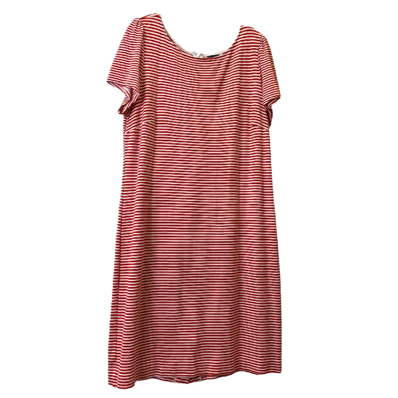 Red & White Dress Casual Midi By Ann Taylor, Size: 16 Stylish Striped Midi Dress