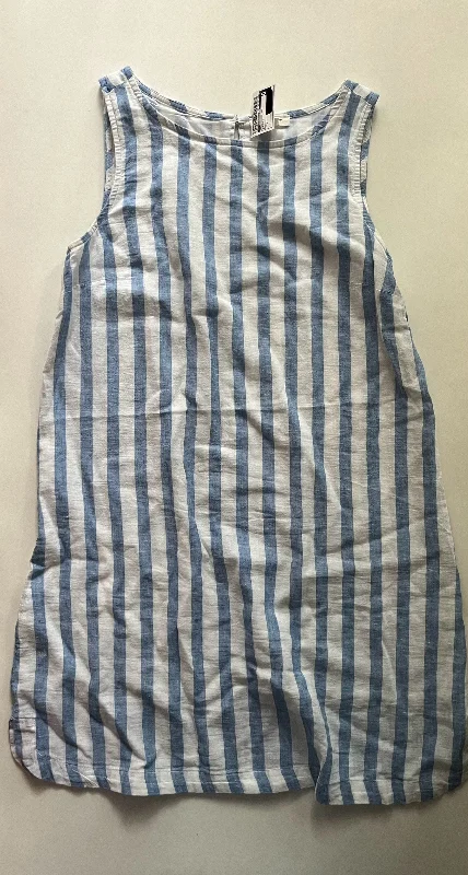 Striped Dress Casual Midi Beachlunchlounge, Size M Trendy Off-Shoulder Ruffle Midi Dress