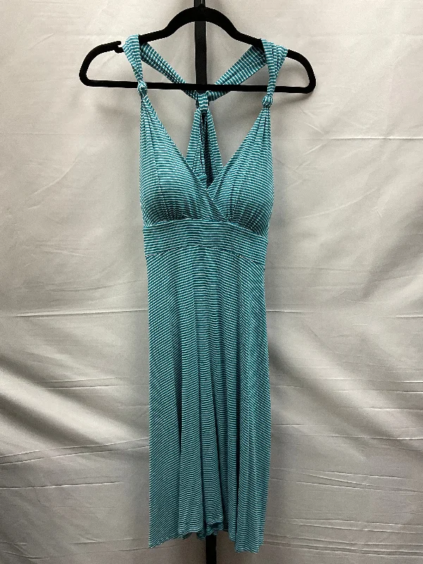 Striped Pattern Dress Casual Midi Ana, Size M Cozy Wide Strap Midi Dress