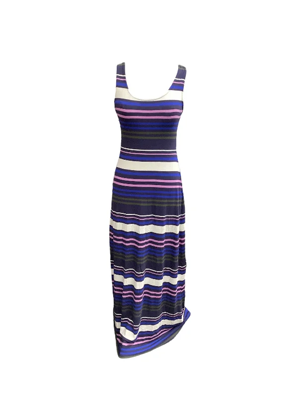 Striped Pattern Dress Casual Midi Merona, Size Xs Comfortable Draped Midi Dress