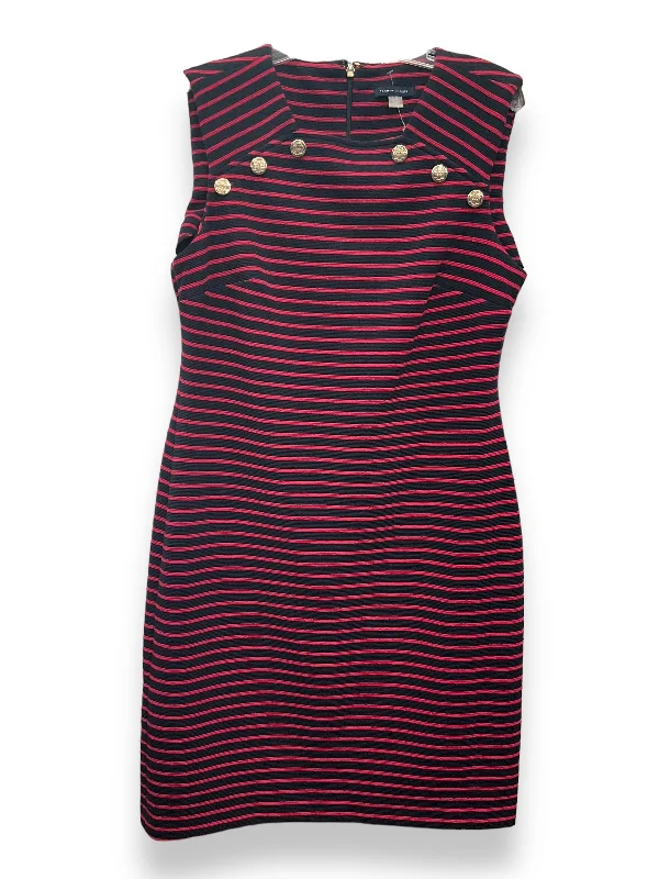 Striped Pattern Dress Casual Midi Tommy Hilfiger, Size L Trendy Floral Wrap Midi Dress Striped Pattern Dress Casual Midi Tommy Hilfiger, Size L Trendy Floral Wrap Midi Dress