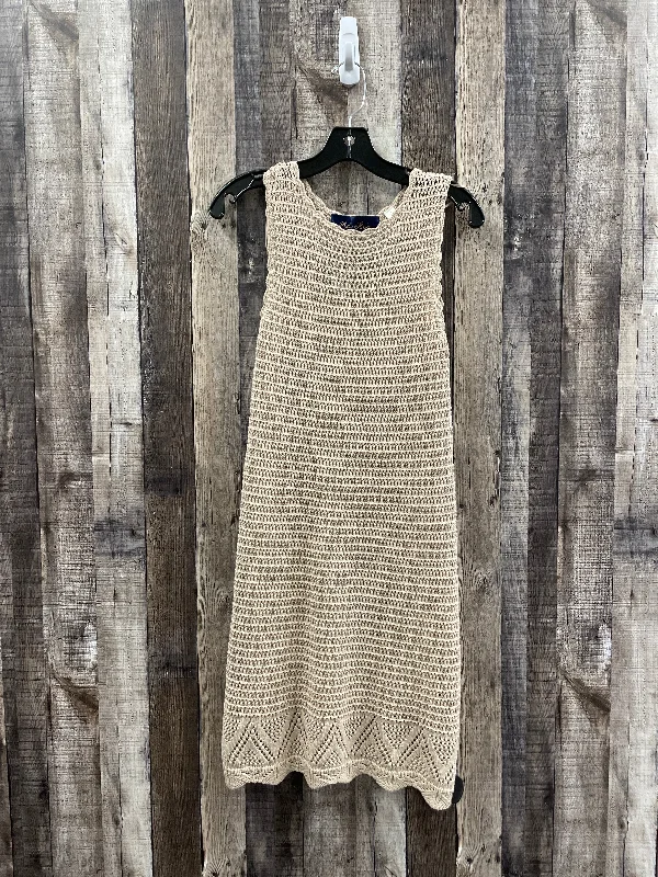 Tan Dress Casual Midi Blue Rain, Size M Comfortable Sleeveless Midi Dress