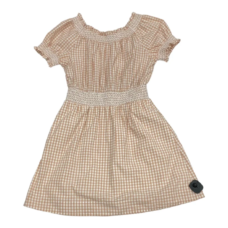 Tan & White Dress Casual Midi J. Crew, Size Xs Cozy A-Line Midi Dress