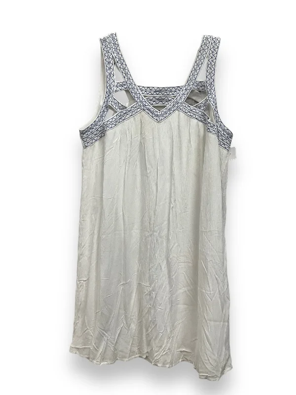 White Dress Casual Midi Maurices, Size Xl Trendy Ruffled Sleeve Midi Dress