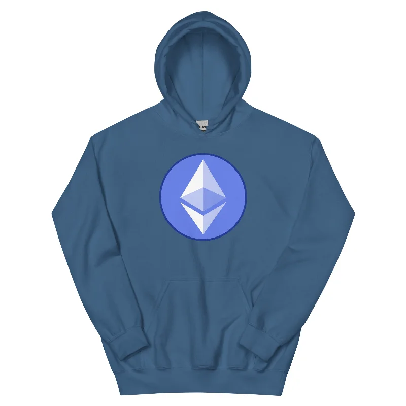 ETH Ethereum Round Logo Cryptocurrency Symbol Pullover Hoodie Sweatshirt Saggy Sleeve Comfort ETH Ethereum Round Logo Cryptocurrency Symbol Pullover Hoodie Sweatshirt Saggy Sleeve Comfort